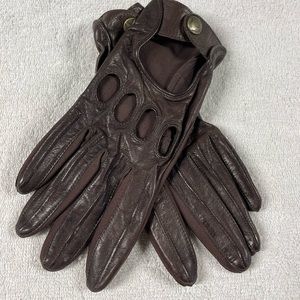 vintage Aris Isotoner brown leather gloves